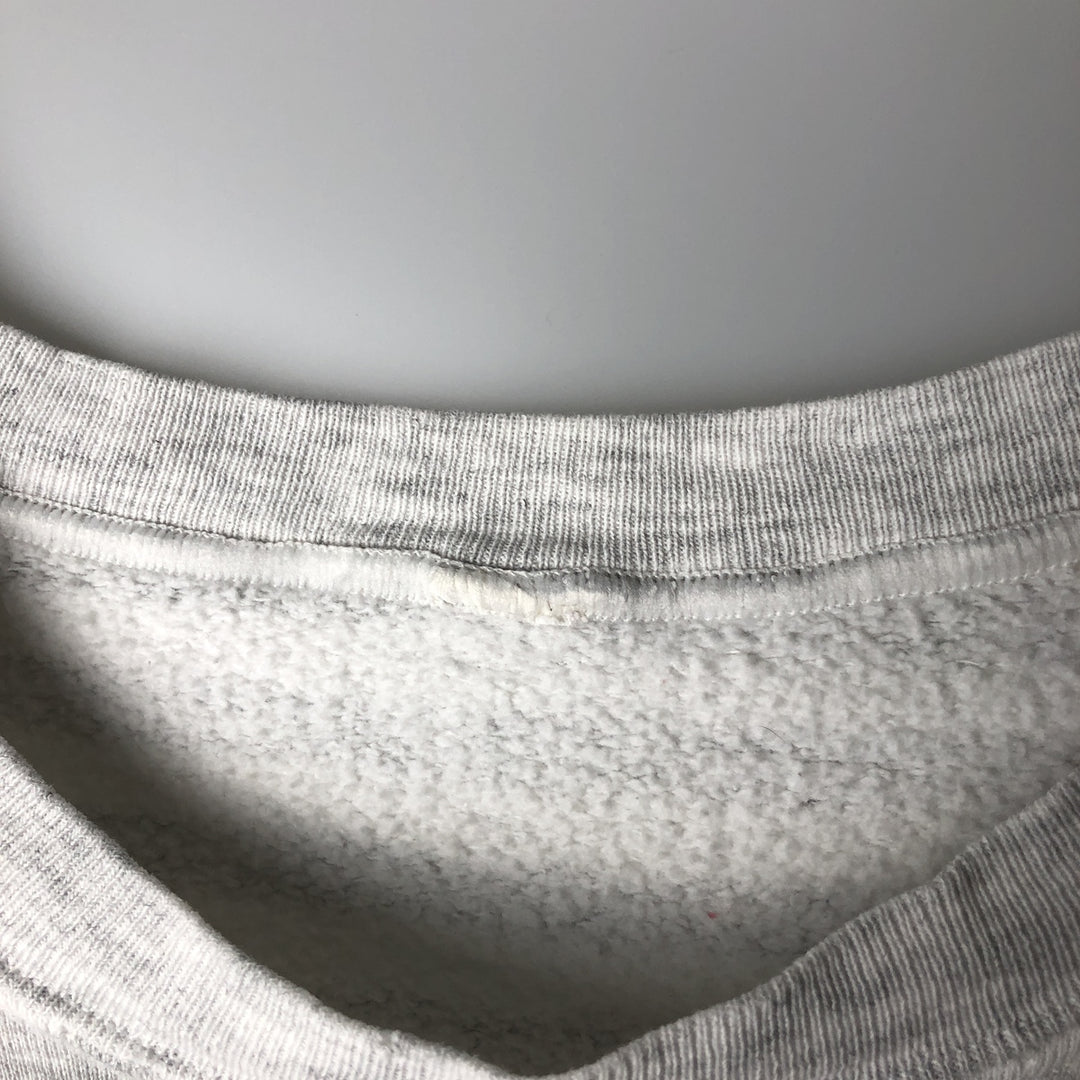 Striped Pattern College Sweatshirt, Men's Size L unclear gray type Vintage Second Hand