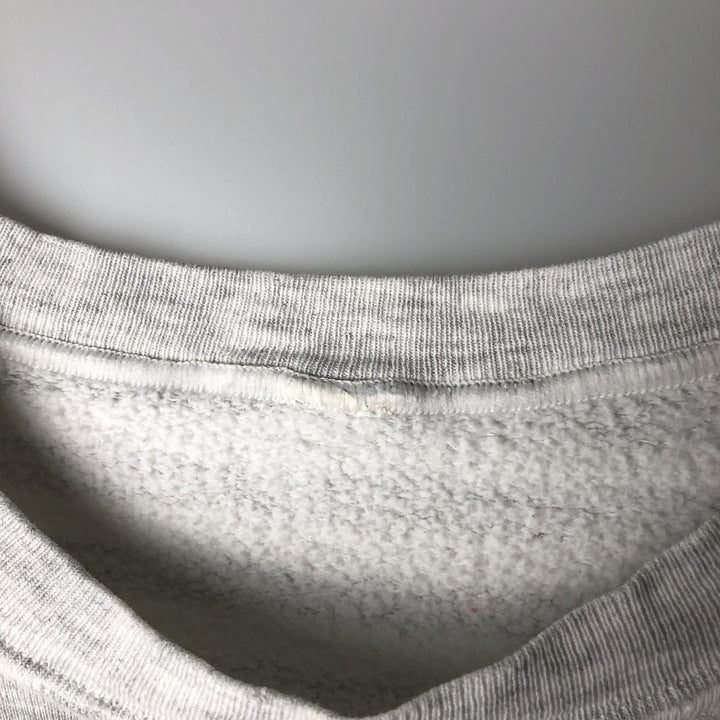 Striped Pattern College Sweatshirt, Men's Size L unclear gray type Vintage Second Hand