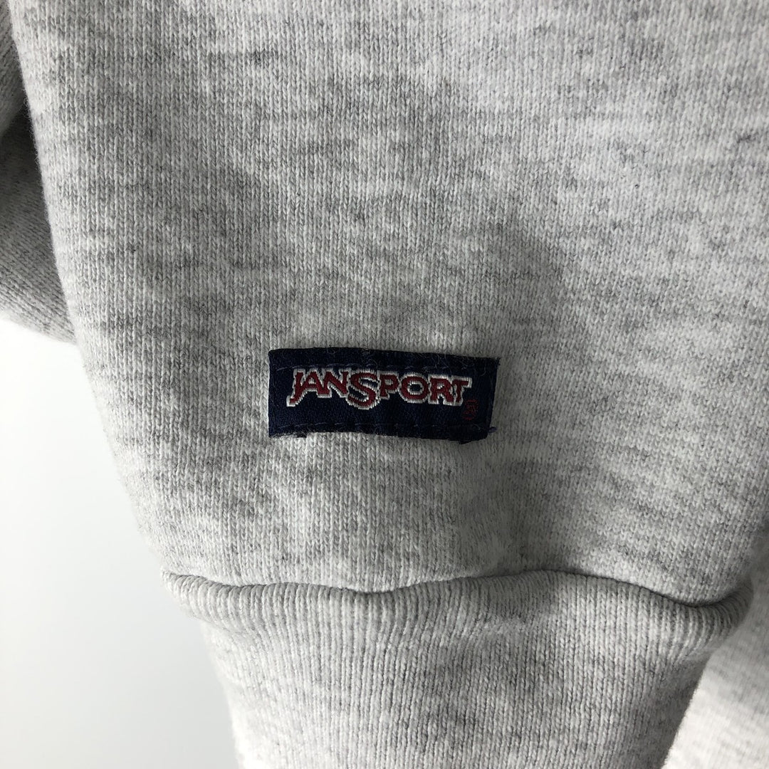 Vintage 90'S Jansport triple print college sweatshirt, size L, men's unclear gray type Vintage Second Hand
