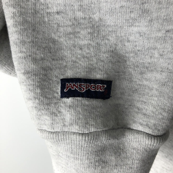 Vintage 90'S Jansport triple print college sweatshirt, size L, men's unclear gray type Vintage Second Hand