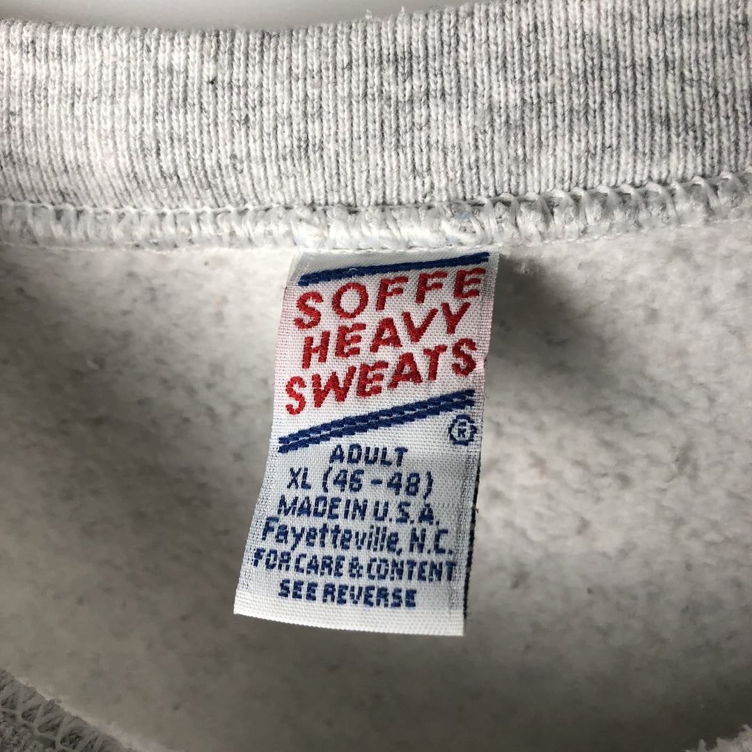 Vintage 90'S Soffe Heavy Sweats college sweatshirt, made in the USA, men's size XL polyester gray type Vintage Second Hand