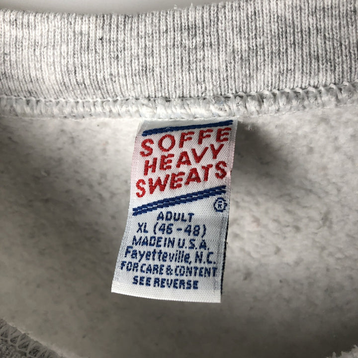 Vintage 90'S Soffe Heavy Sweats college sweatshirt, made in the USA, men's size XL polyester gray type Vintage Second Hand