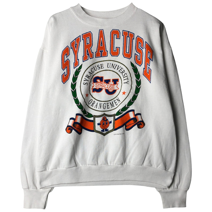 Vintage 90'S Steinwurtzel triple print college sweatshirt, made in the USA, men's size XL polyester white type Vintage Second Hand