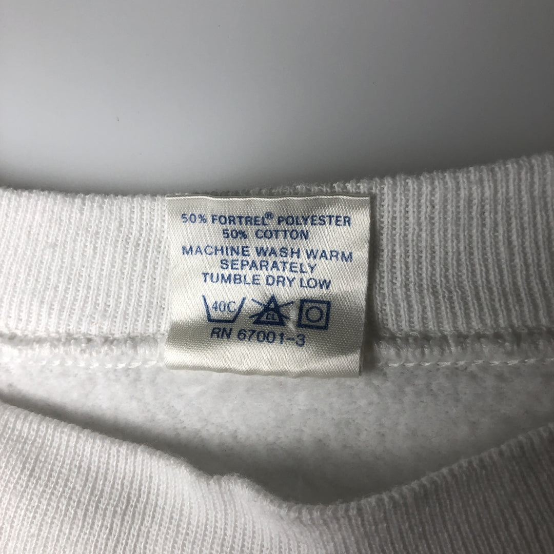 Vintage 90'S Steinwurtzel triple print college sweatshirt, made in the USA, men's size XL polyester white type Vintage Second Hand