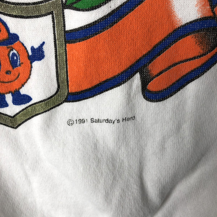 Vintage 90'S Steinwurtzel triple print college sweatshirt, made in the USA, men's size XL polyester white type Vintage Second Hand