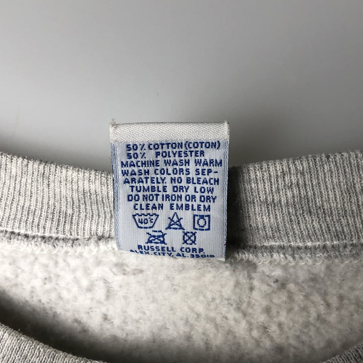 Vintage 90'S Russell triple print college sweatshirt, made in the USA, size M. cotton gray type Vintage Second Hand