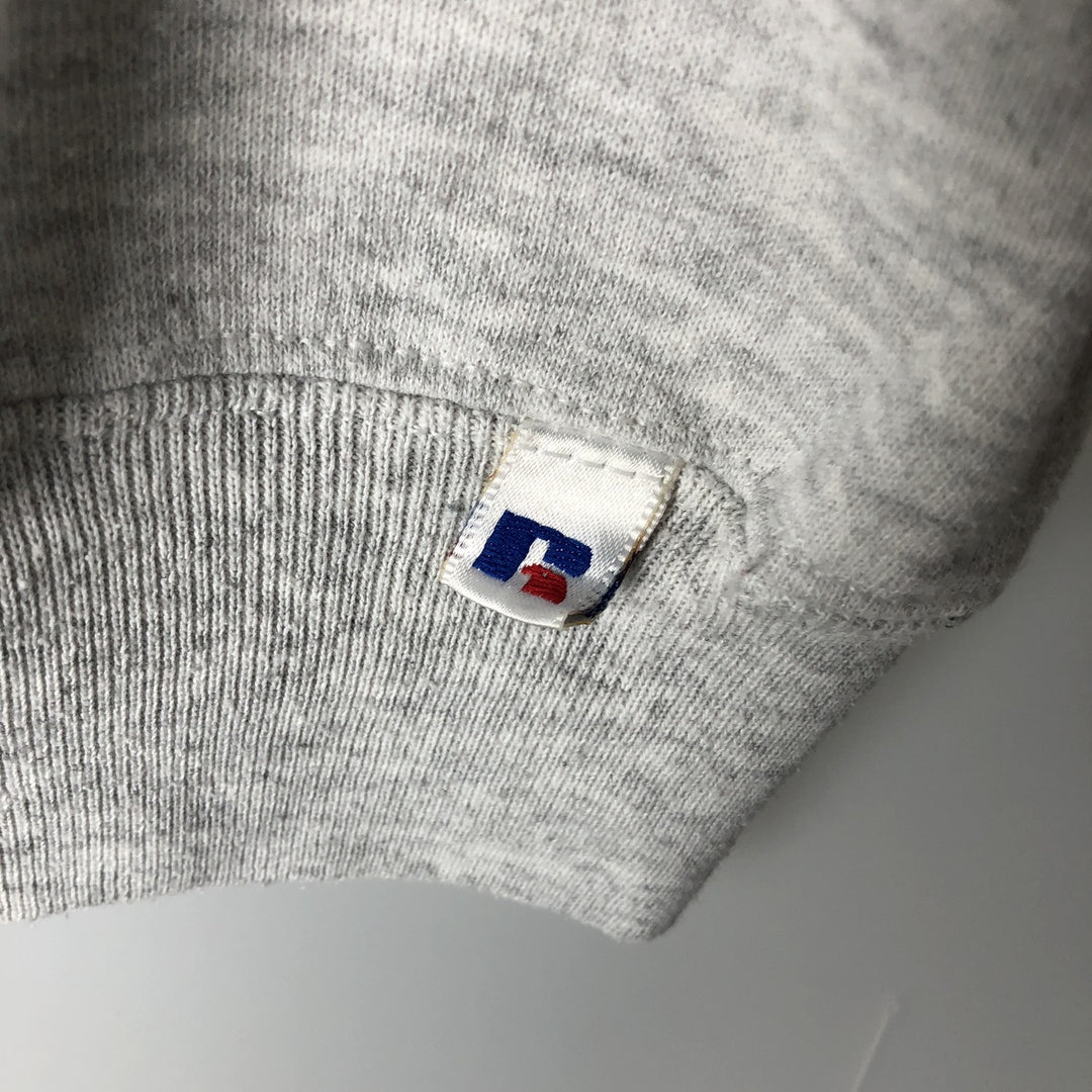 Vintage 90'S Russell triple print college sweatshirt, made in the USA, size M. cotton gray type Vintage Second Hand