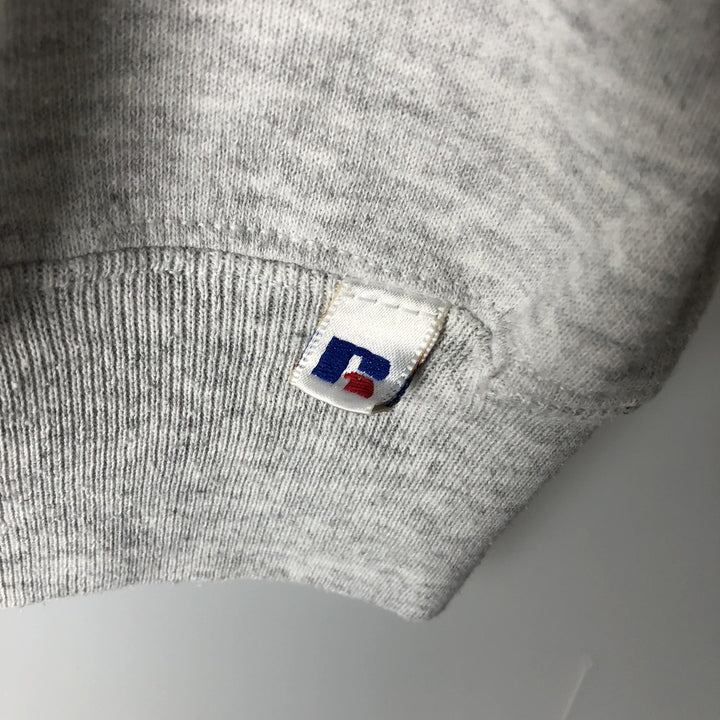 Vintage 90'S Russell triple print college sweatshirt, made in the USA, size M. cotton gray type Vintage Second Hand