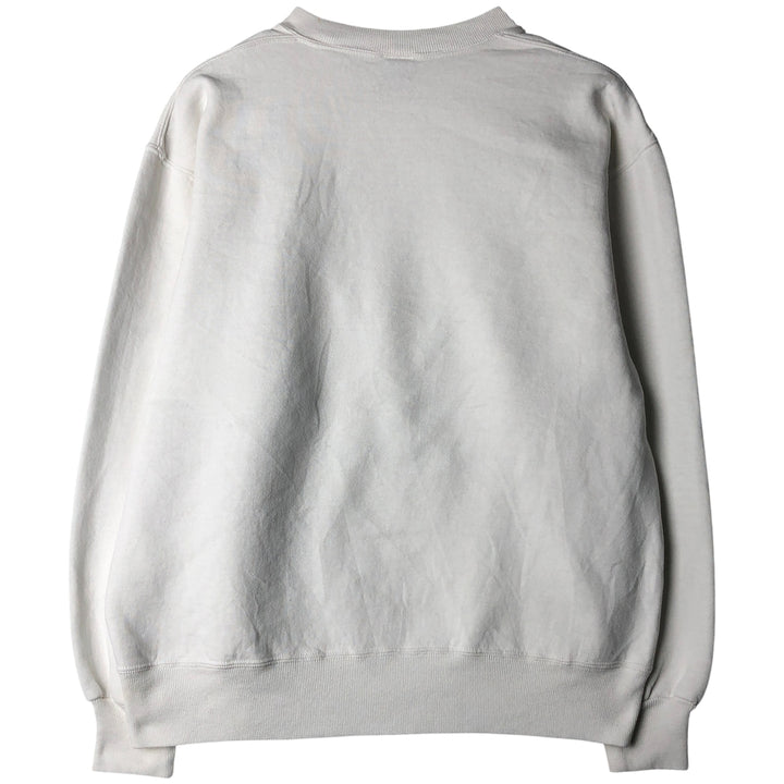 90'S Russell College Sweatshirt, Made in USA, Men's L, Vintage cotton white type Vintage Second Hand