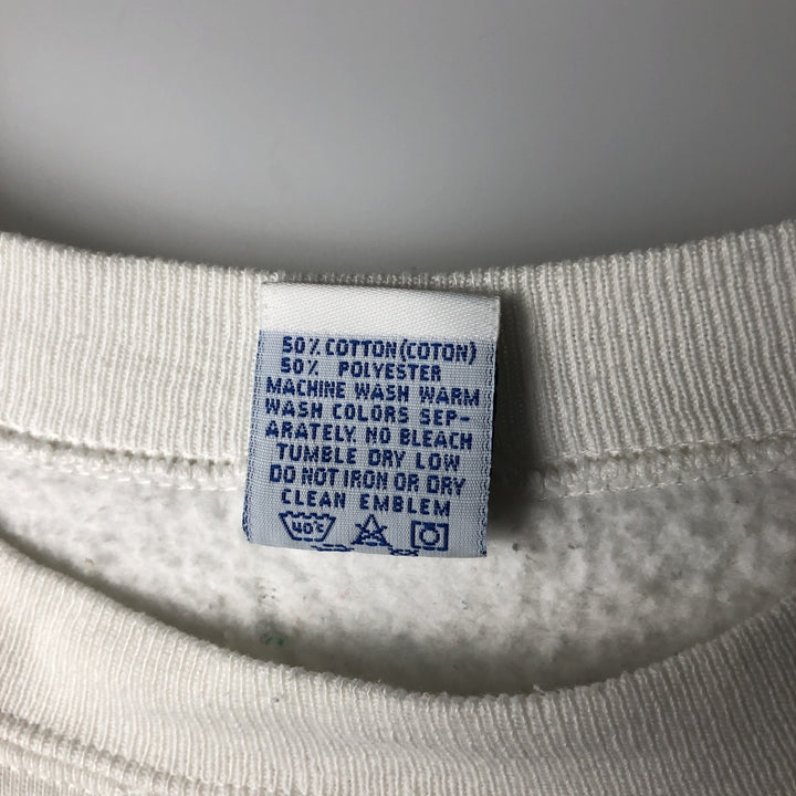 90'S Russell College Sweatshirt, Made in USA, Men's L, Vintage cotton white type Vintage Second Hand