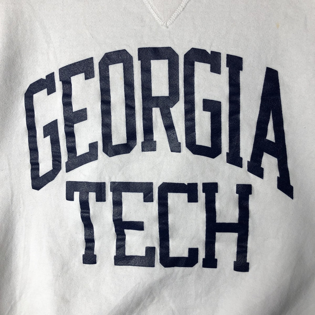 90'S Russell College Sweatshirt, Made in USA, Men's L, Vintage cotton white type Vintage Second Hand