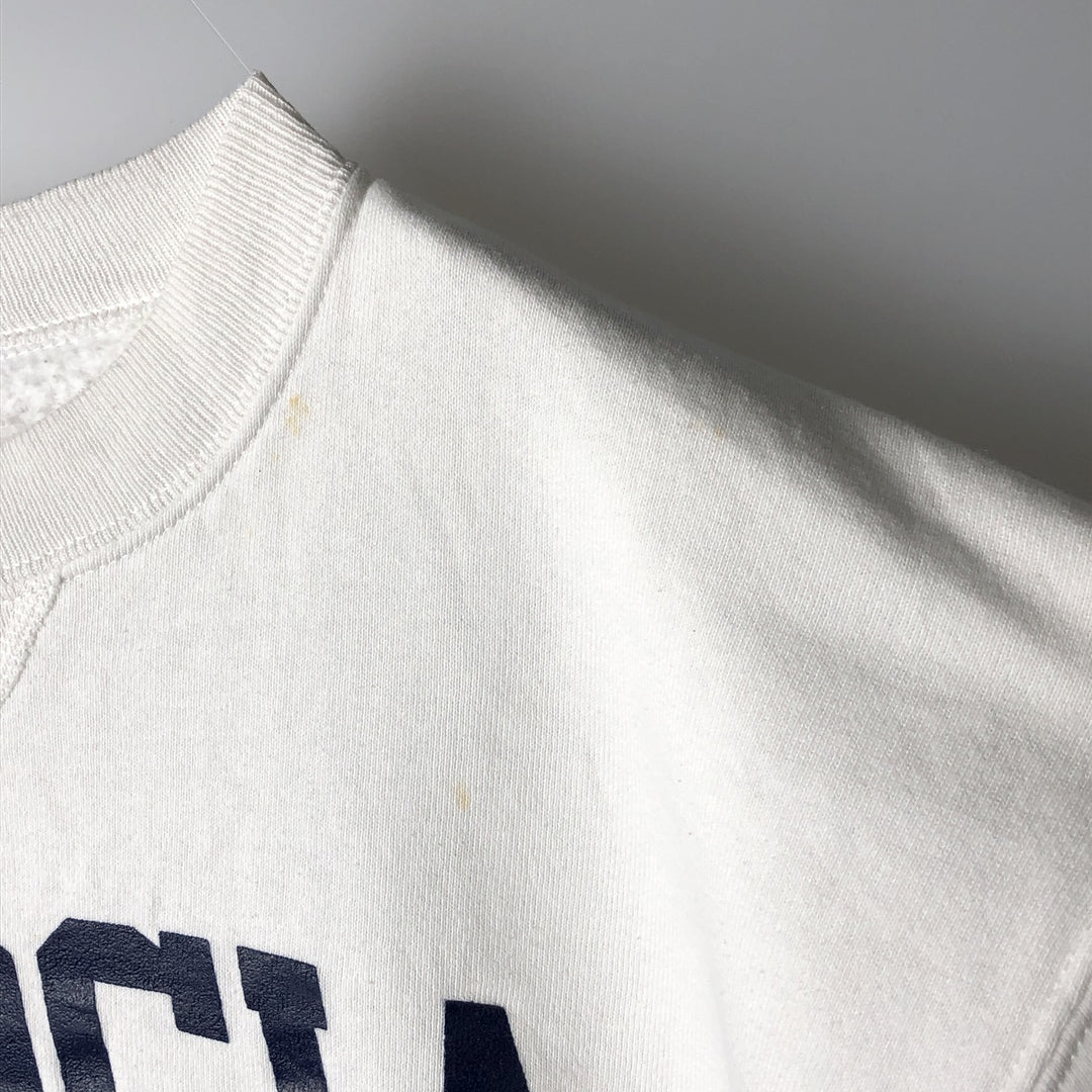 90'S Russell College Sweatshirt, Made in USA, Men's L, Vintage cotton white type Vintage Second Hand