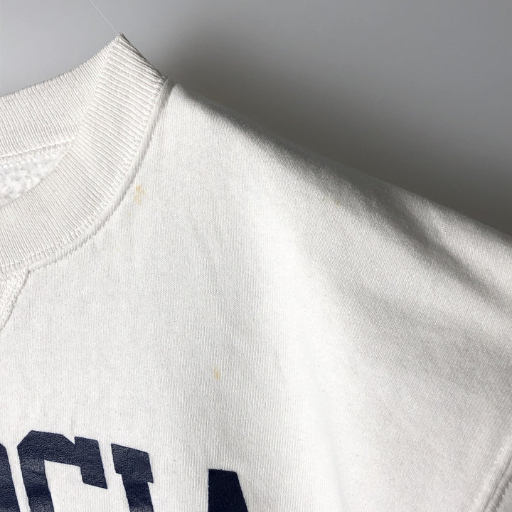 90'S Russell College Sweatshirt, Made in USA, Men's L, Vintage cotton white type Vintage Second Hand