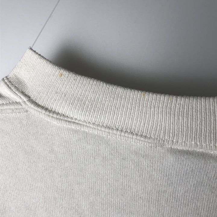 90'S Russell College Sweatshirt, Made in USA, Men's L, Vintage cotton white type Vintage Second Hand