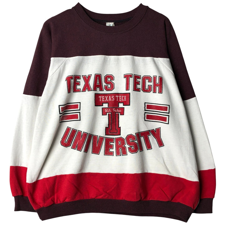 Vintage triple-print college sweatshirt, made in the USA, size M, men's size. unclear white type Vintage Second Hand