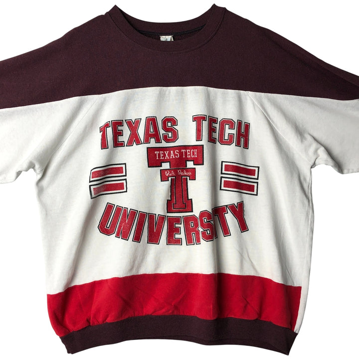 Vintage triple-print college sweatshirt, made in the USA, size M, men's size. unclear white type Vintage Second Hand