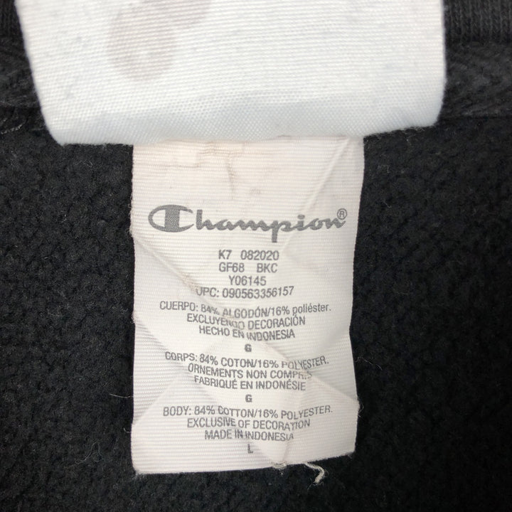 Champion REVERSE WEAVE Reverse Weave Sweat Pullover Hoodie Men's L size cotton black type Vintage Second Hand