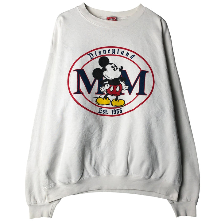 Vintage 90'S MICKEY INC Mickey Mouse character sweatshirt, made in the USA, men's size XXL cotton white type Vintage Second Hand