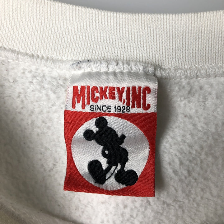 Vintage 90'S MICKEY INC Mickey Mouse character sweatshirt, made in the USA, men's size XXL cotton white type Vintage Second Hand