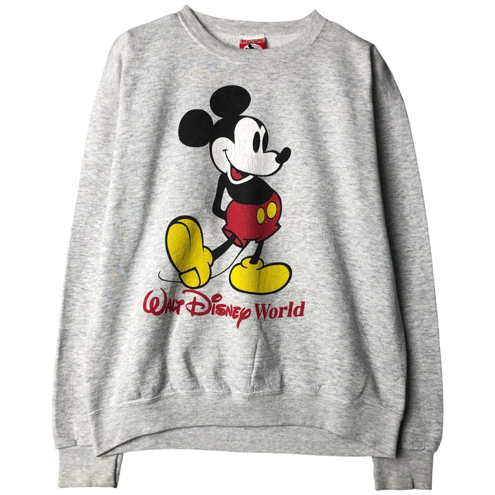 Vintage 90'S MICKEY INC MICKEY MOUSE Mickey Mouse character sweatshirt, men's size XL unclear white type Vintage Second Hand