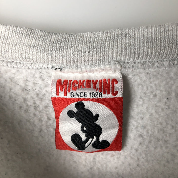 Vintage 90'S MICKEY INC MICKEY MOUSE Mickey Mouse character sweatshirt, men's size XL unclear white type Vintage Second Hand
