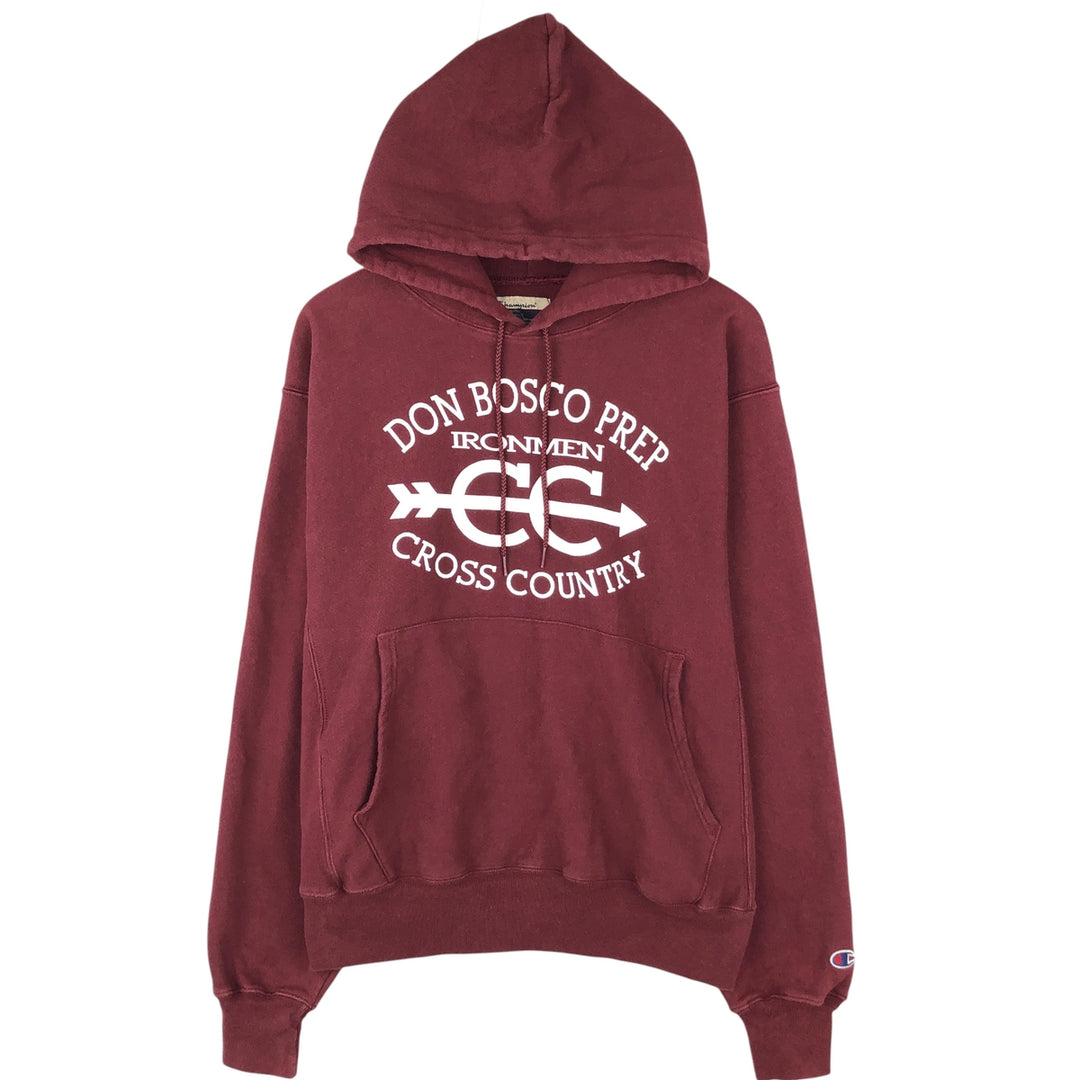 2000'S Champion Premium Reverse Weave College Pullover Hoodie, Men's Size Medium cotton burgundy type Vintage Second Hand