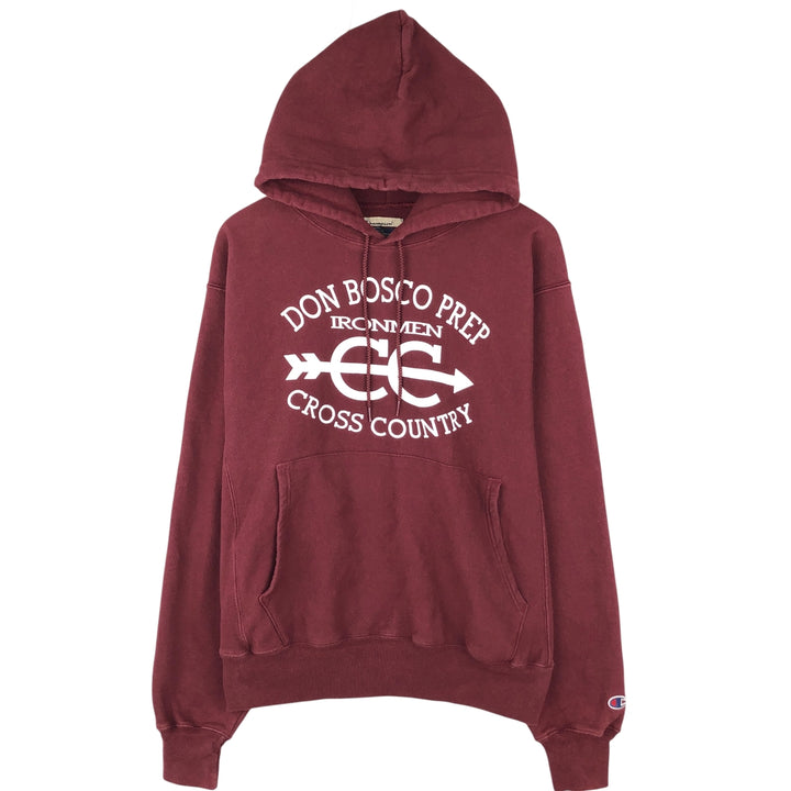 2000'S Champion Premium Reverse Weave College Pullover Hoodie, Men's Size Medium cotton burgundy type Vintage Second Hand