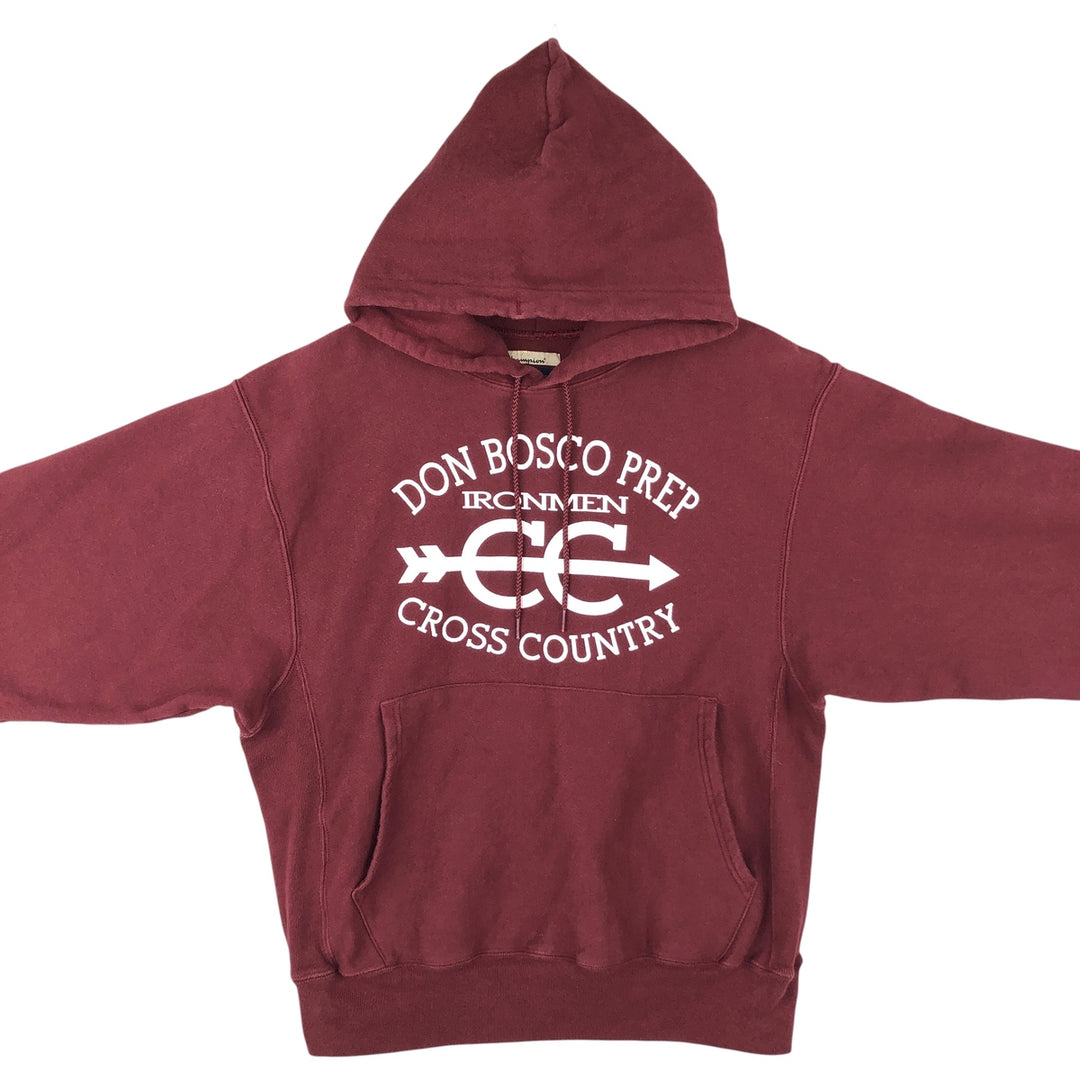 2000'S Champion Premium Reverse Weave College Pullover Hoodie, Men's Size Medium cotton burgundy type Vintage Second Hand