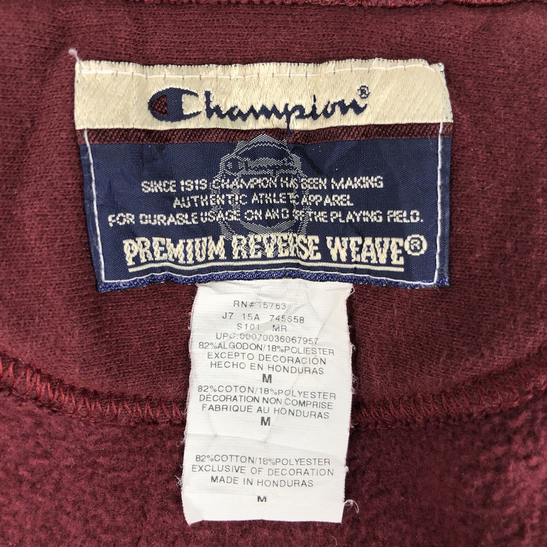 2000'S Champion Premium Reverse Weave College Pullover Hoodie, Men's Size Medium cotton burgundy type Vintage Second Hand