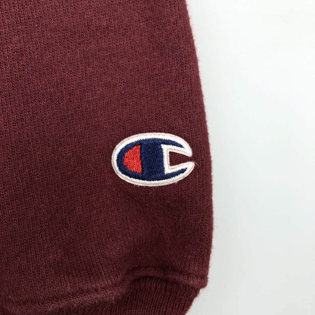 2000'S Champion Premium Reverse Weave College Pullover Hoodie, Men's Size Medium cotton burgundy type Vintage Second Hand