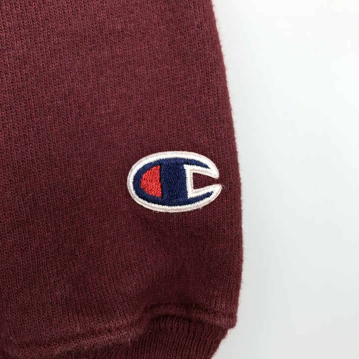 2000'S Champion Premium Reverse Weave College Pullover Hoodie, Men's Size Medium cotton burgundy type Vintage Second Hand