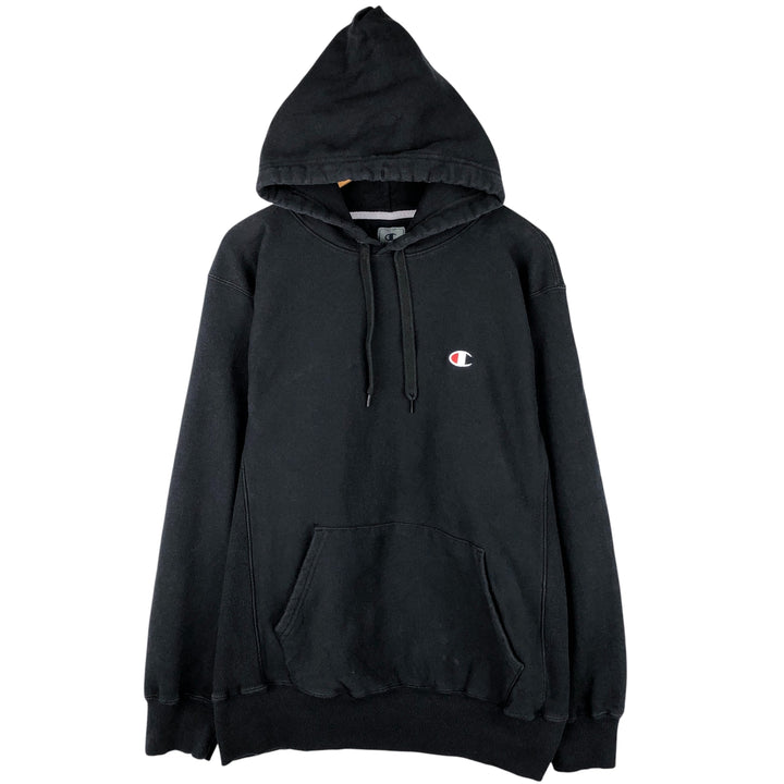 2000'S Champion EST.1919 Sweatshirt Pullover Hoodie, Men's Size L cotton black type Vintage Second Hand