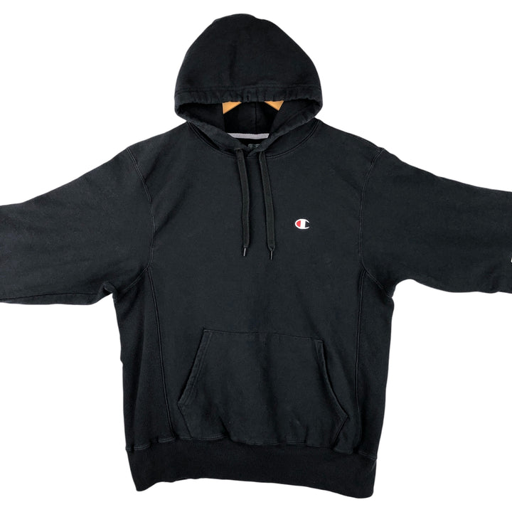 2000'S Champion EST.1919 Sweatshirt Pullover Hoodie, Men's Size L cotton black type Vintage Second Hand