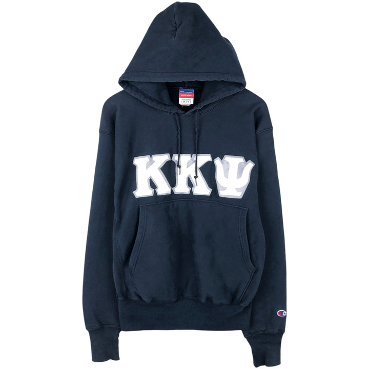 2000'S Champion REVERSE WEAVE Reverse Weave College Sweatshirt Pullover Hoodie, Men's Size M cotton navy blue type Vintage Second Hand