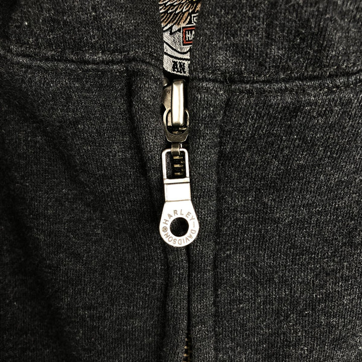 Harley-Davidson Full Zip Sweatshirt, Men's XXL cotton gray type Vintage Second Hand