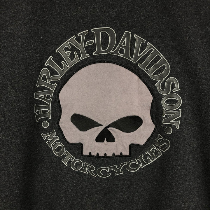 Harley-Davidson Full Zip Sweatshirt, Men's XXL cotton gray type Vintage Second Hand