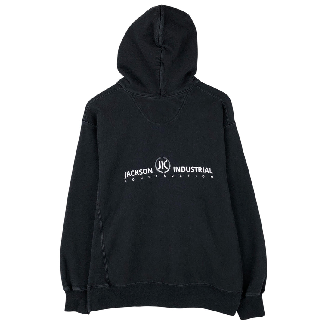 00'S Champion Premium Reverse Weave Advertising Sweat Pullover Hoodie Men's L size cotton black type Vintage Second Hand