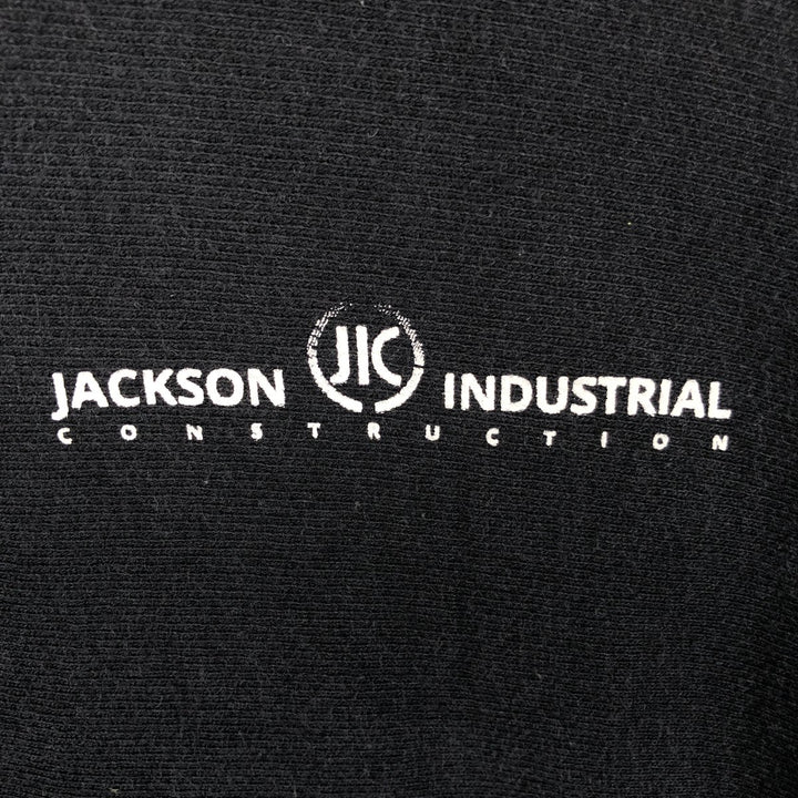 00'S Champion Premium Reverse Weave Advertising Sweat Pullover Hoodie Men's L size cotton black type Vintage Second Hand
