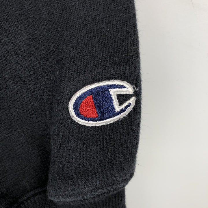 00'S Champion Premium Reverse Weave Advertising Sweat Pullover Hoodie Men's L size cotton black type Vintage Second Hand