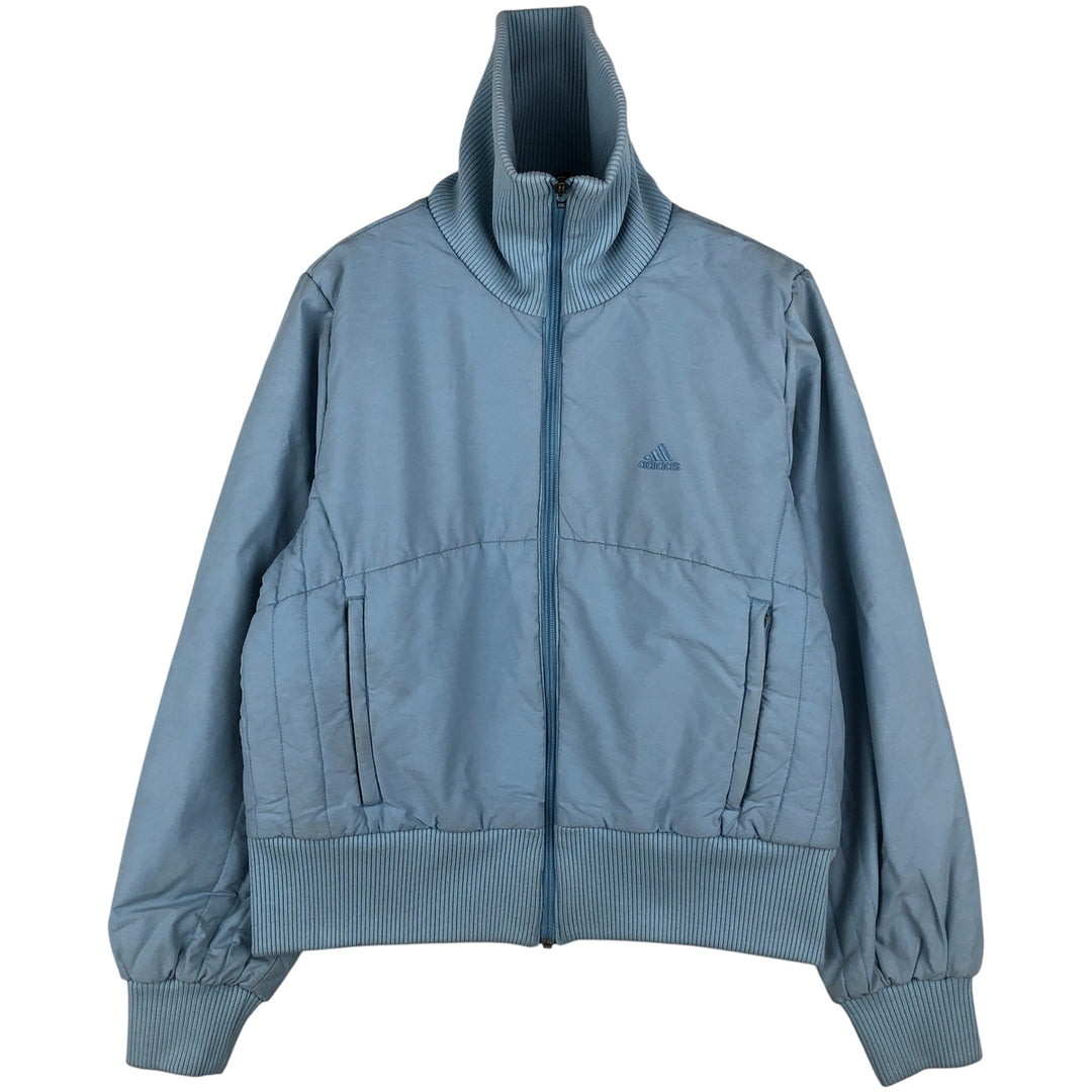 2000'S Adidas high-neck padded puffer jacket, women's size M cotton Blue type light blue Vintage Second Hand