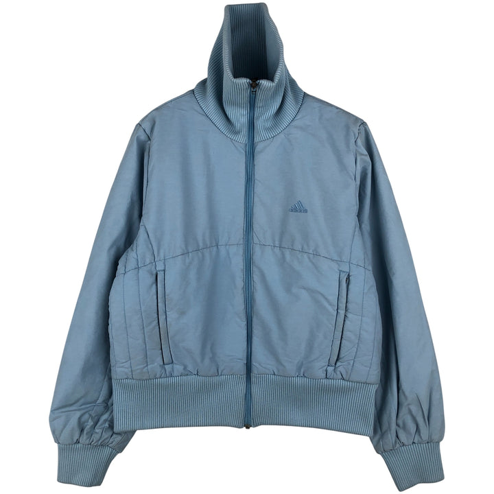 2000'S Adidas high-neck padded puffer jacket, women's size M cotton Blue type light blue Vintage Second Hand