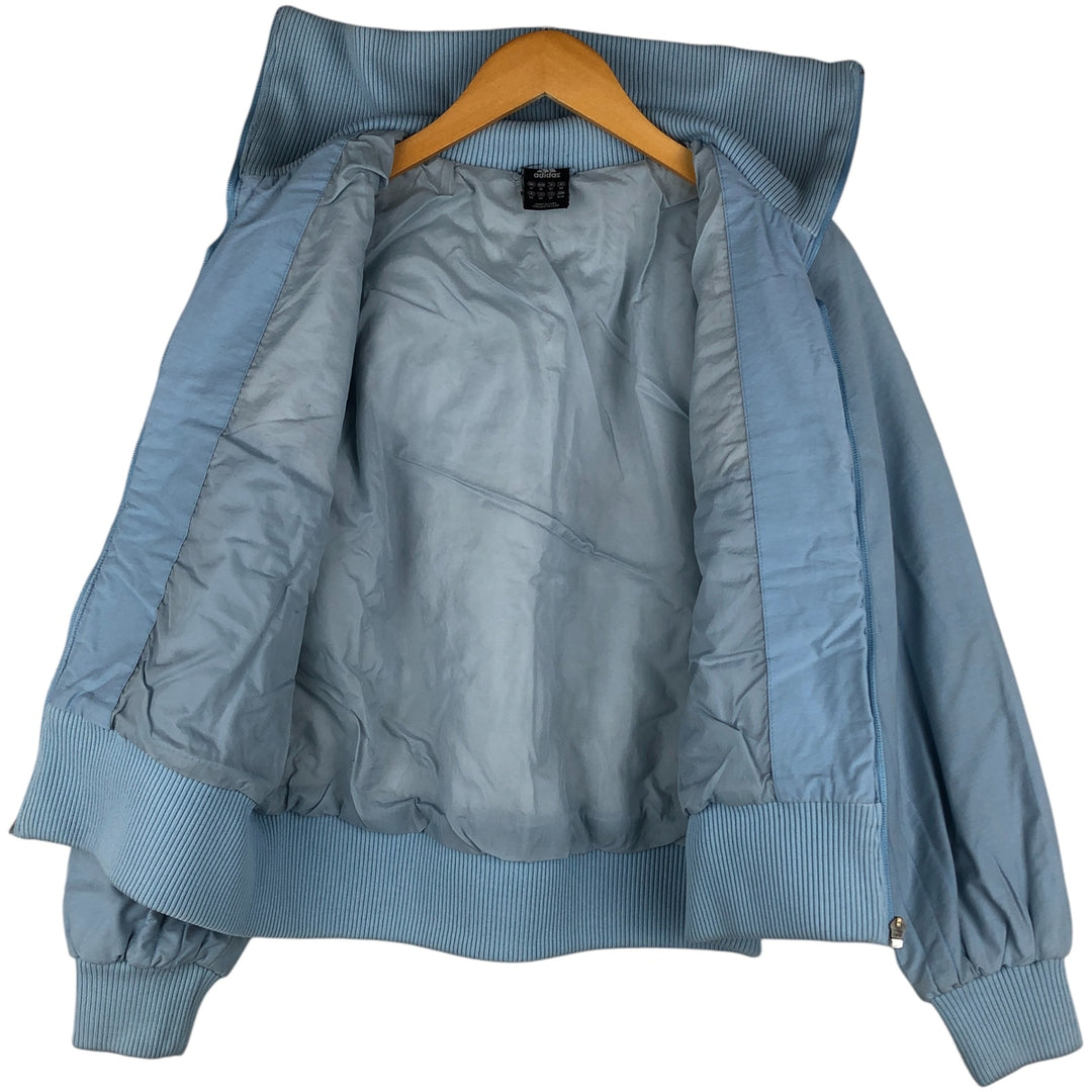 2000'S Adidas high-neck padded puffer jacket, women's size M cotton Blue type light blue Vintage Second Hand