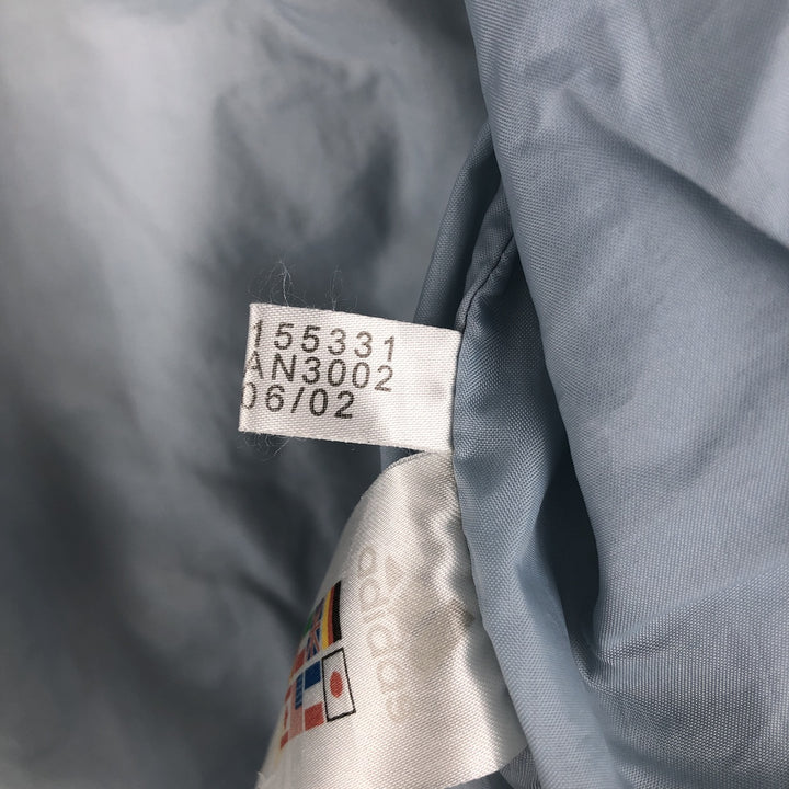 2000'S Adidas high-neck padded puffer jacket, women's size M cotton Blue type light blue Vintage Second Hand