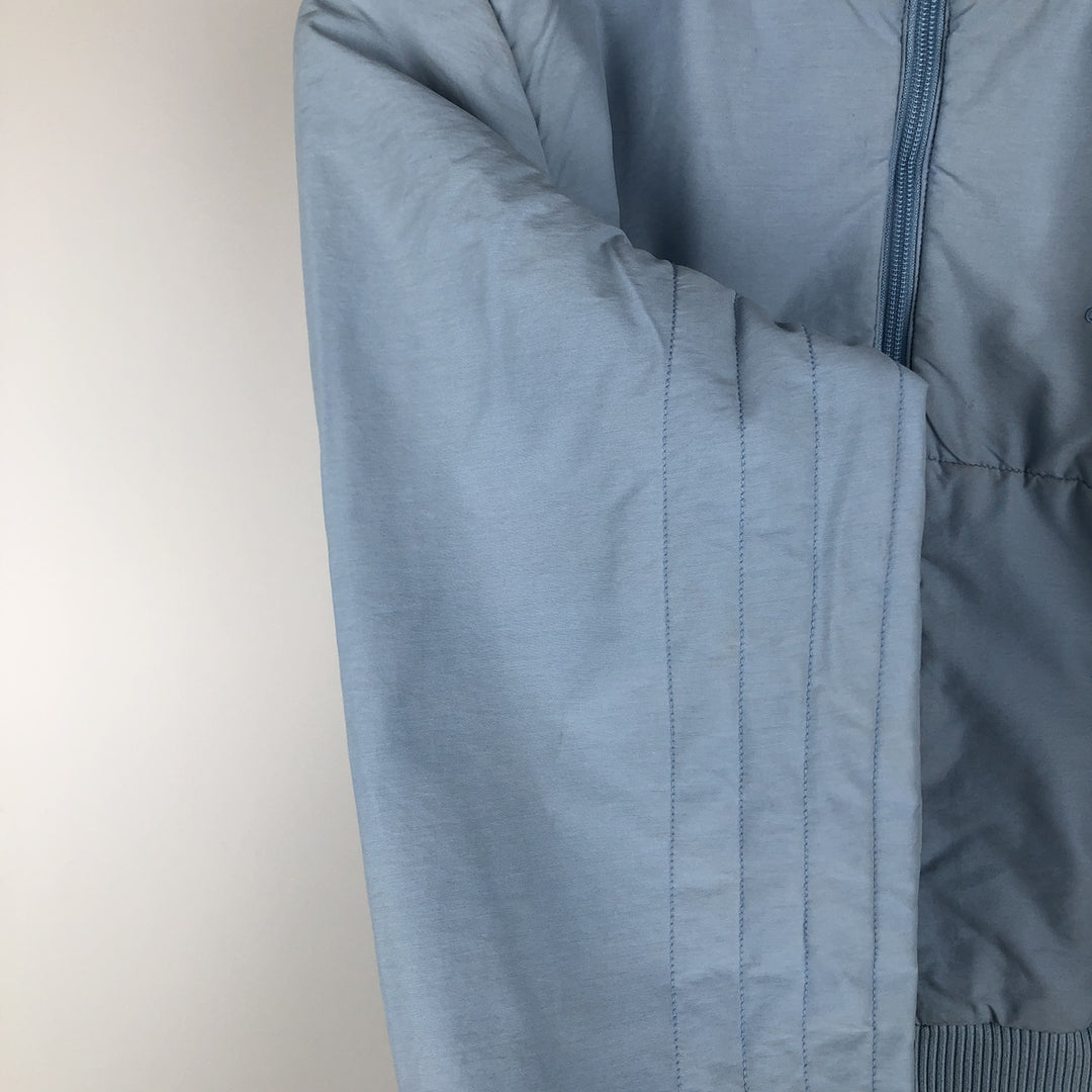 2000'S Adidas high-neck padded puffer jacket, women's size M cotton Blue type light blue Vintage Second Hand