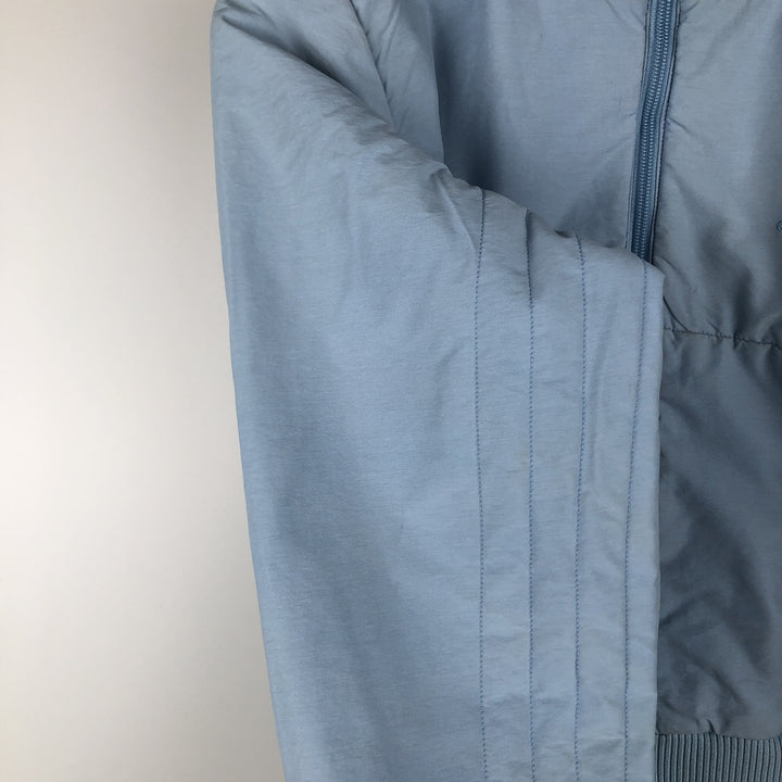 2000'S Adidas high-neck padded puffer jacket, women's size M cotton Blue type light blue Vintage Second Hand