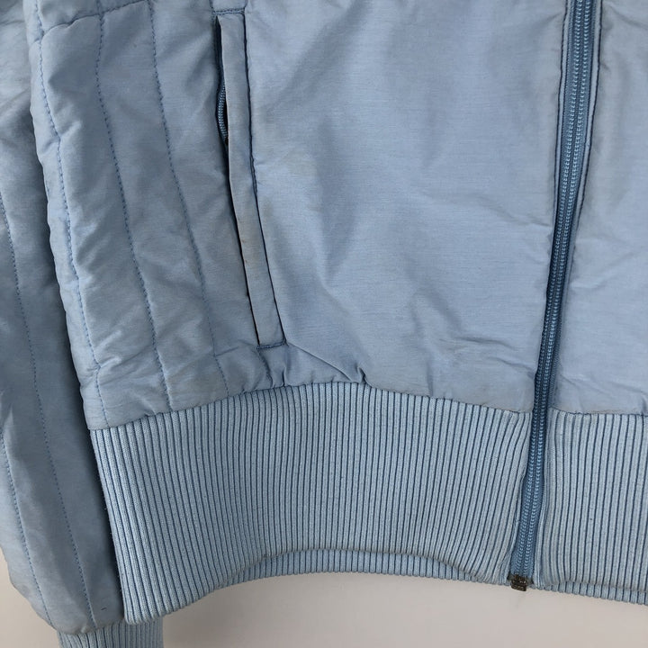 2000'S Adidas high-neck padded puffer jacket, women's size M cotton Blue type light blue Vintage Second Hand