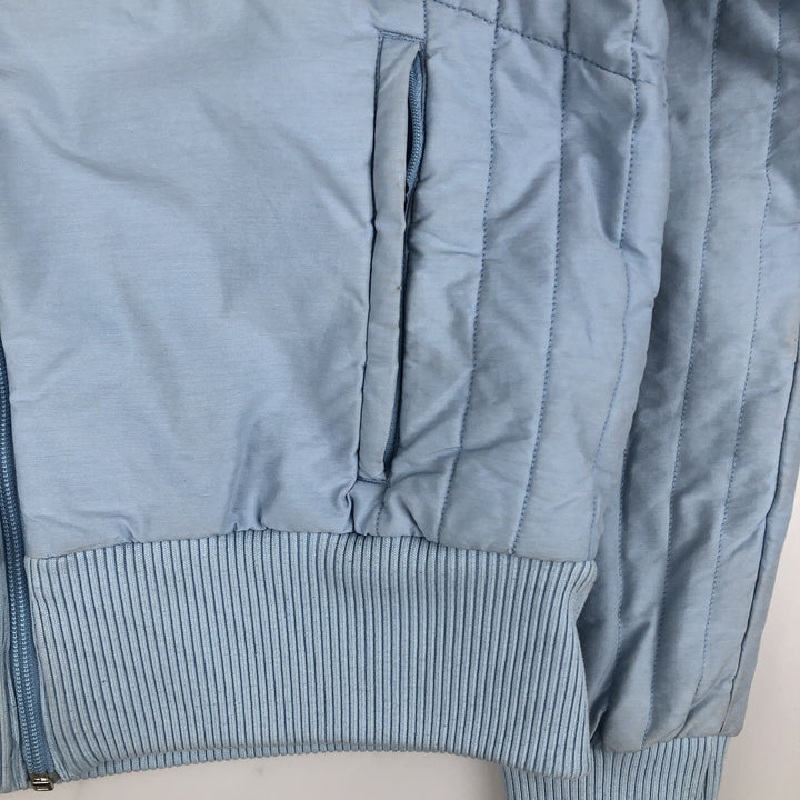 2000'S Adidas high-neck padded puffer jacket, women's size M cotton Blue type light blue Vintage Second Hand