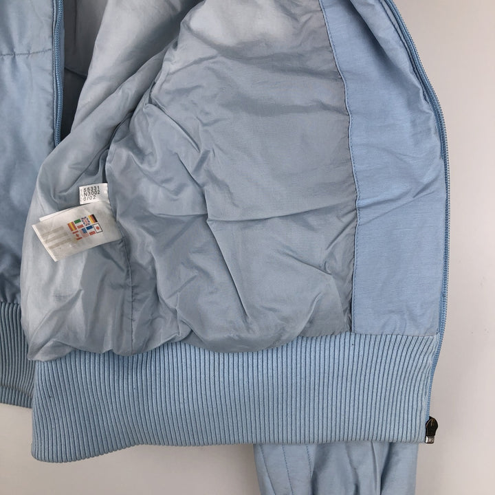2000'S Adidas high-neck padded puffer jacket, women's size M cotton Blue type light blue Vintage Second Hand