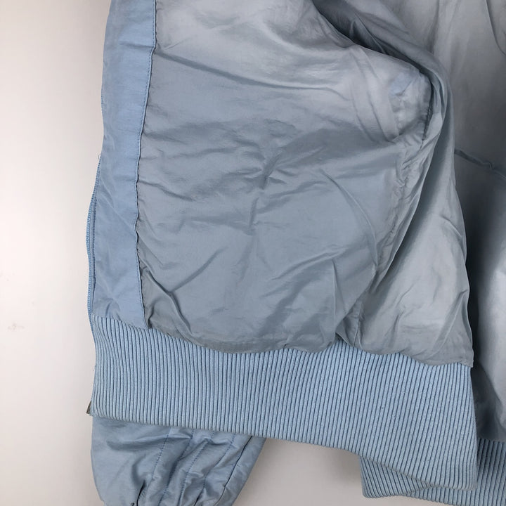 2000'S Adidas high-neck padded puffer jacket, women's size M cotton Blue type light blue Vintage Second Hand