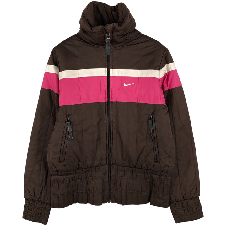 2000'S Nike padded puffer jacket, women's size S polyester brown type Vintage Second Hand